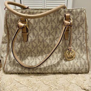 Beige/White Michael Kors Handbag